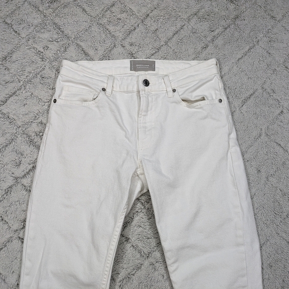 Everlane Jeans Women's 27 White The Mid Rise Skinny Lean Ankle Cotton Blend - Picture 2 of 10